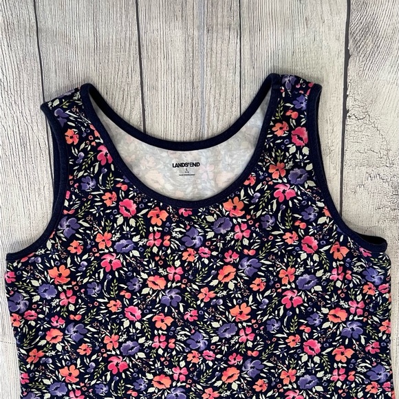 LANDS END Floral Women's Top - Multicolor/size L - Picture 2 of 7